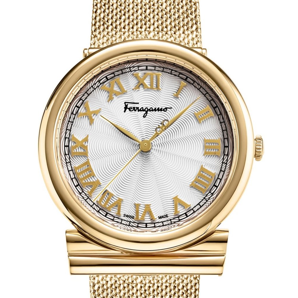 Ferragamo Women's 34mm White Dial Gold Watch
